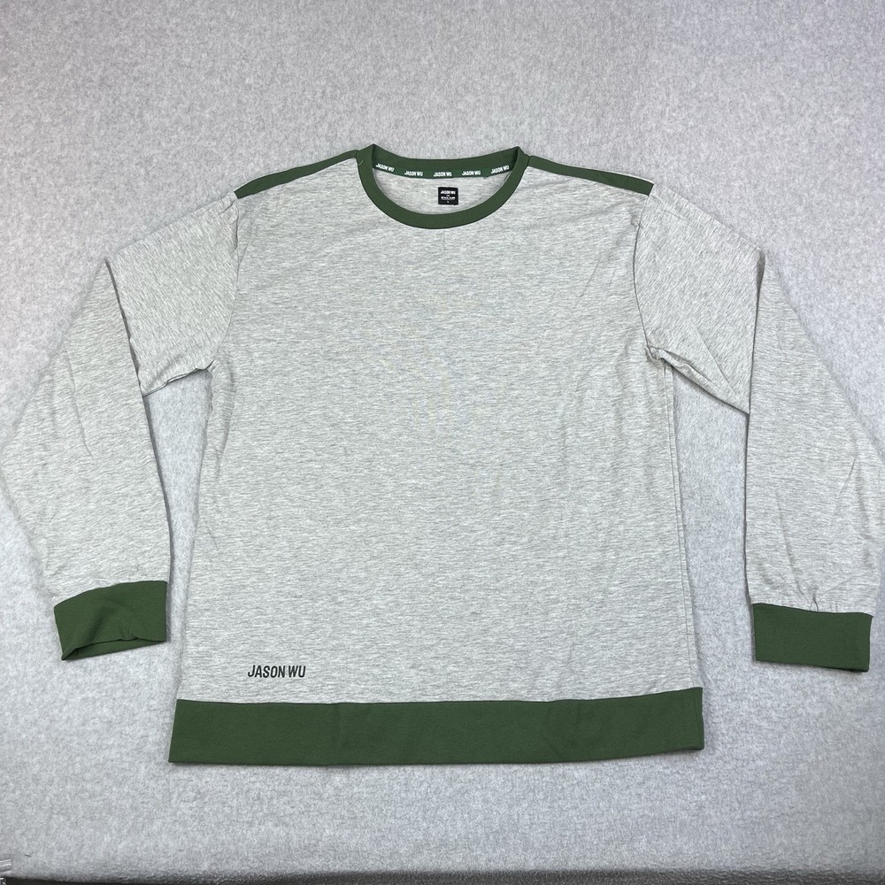Jason Wu For Eva Air Sweatshirt Womens Large Lightweight 2 Toned Cotton Pullover